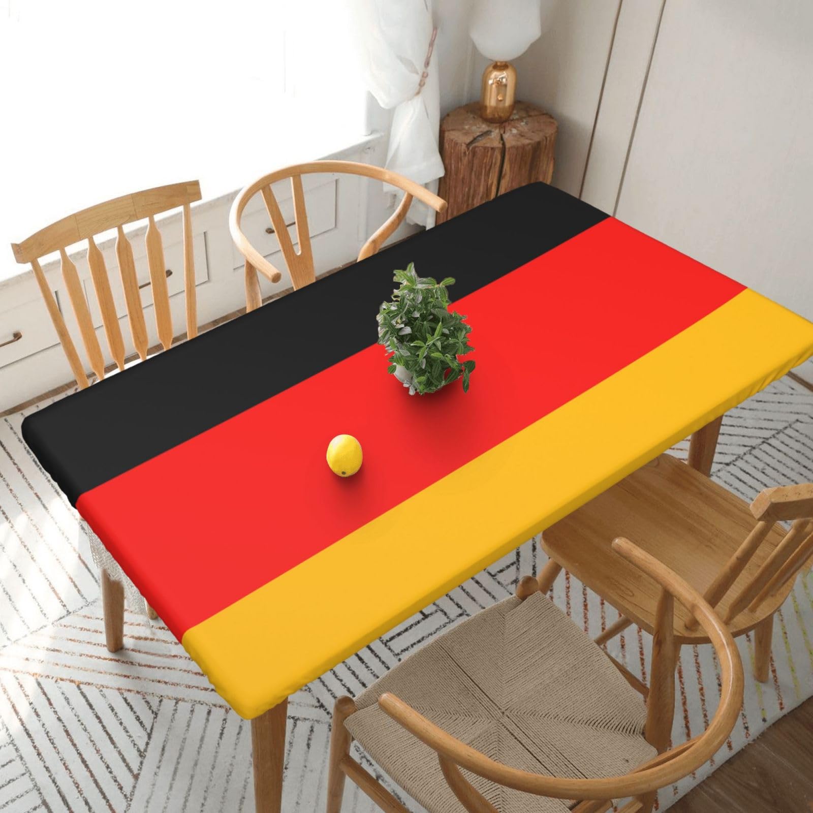 BNVSADC germany flag Printed 5FT Tablecloth Polyester Kitchen Water Resistant Table Cloth Dining Table Decoration Table Covers, 152x76 CM