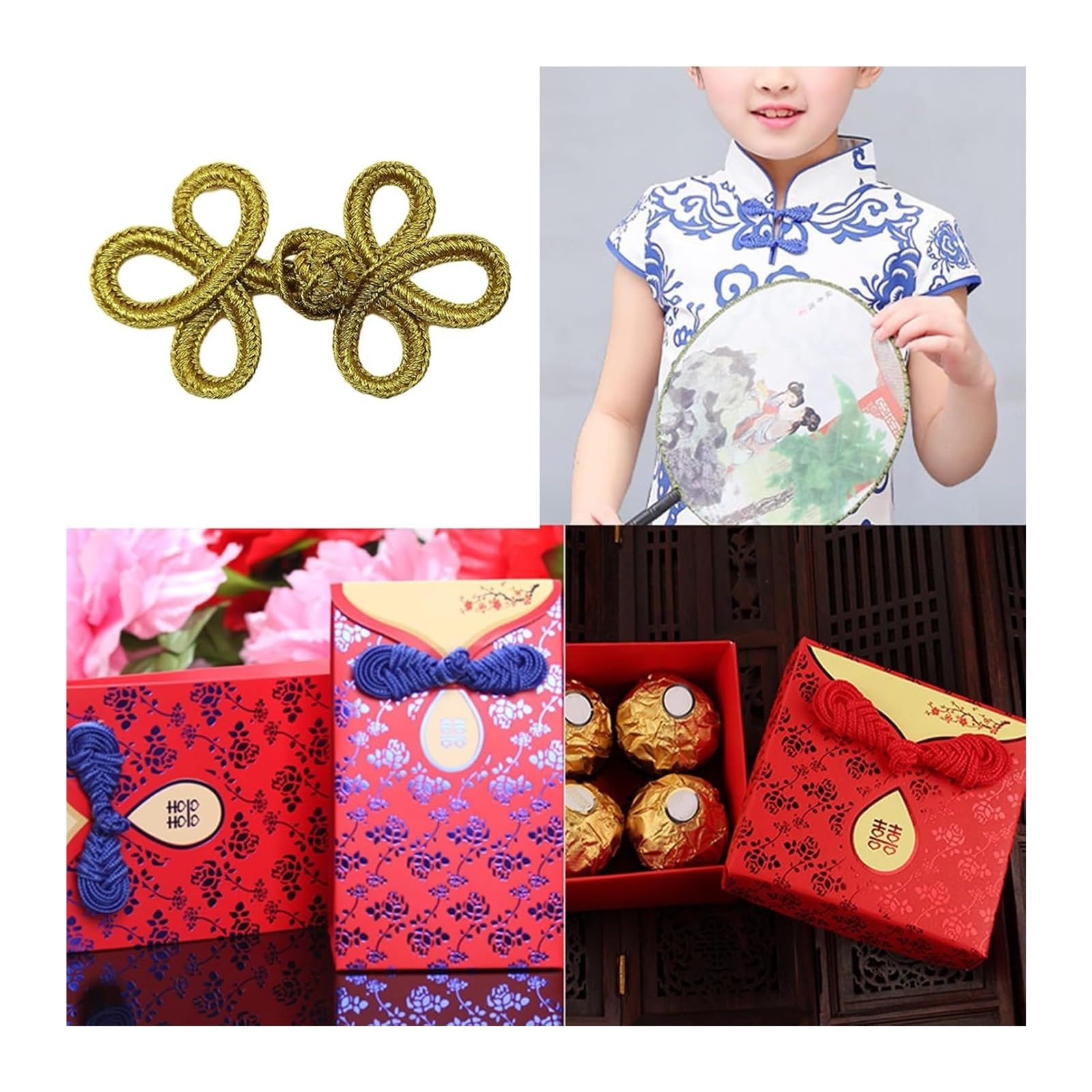 Guziki chińskich węzłów Guziki Cheongsam Chińskie węzły guziki do szycia ręcznego szydełkowe guziki zapięcia chińskie węzeł zapięcie guzik w stylu qipao jedwabna klamra ubrania garnitur dodatki krawie