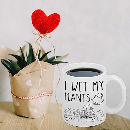 Miniatura 3 de Divertida taza de café con diseño de plantas y hervidor, taza de té blanca de 11 onzas, regalos novedosos para mujeres, regalos de broma, divertido