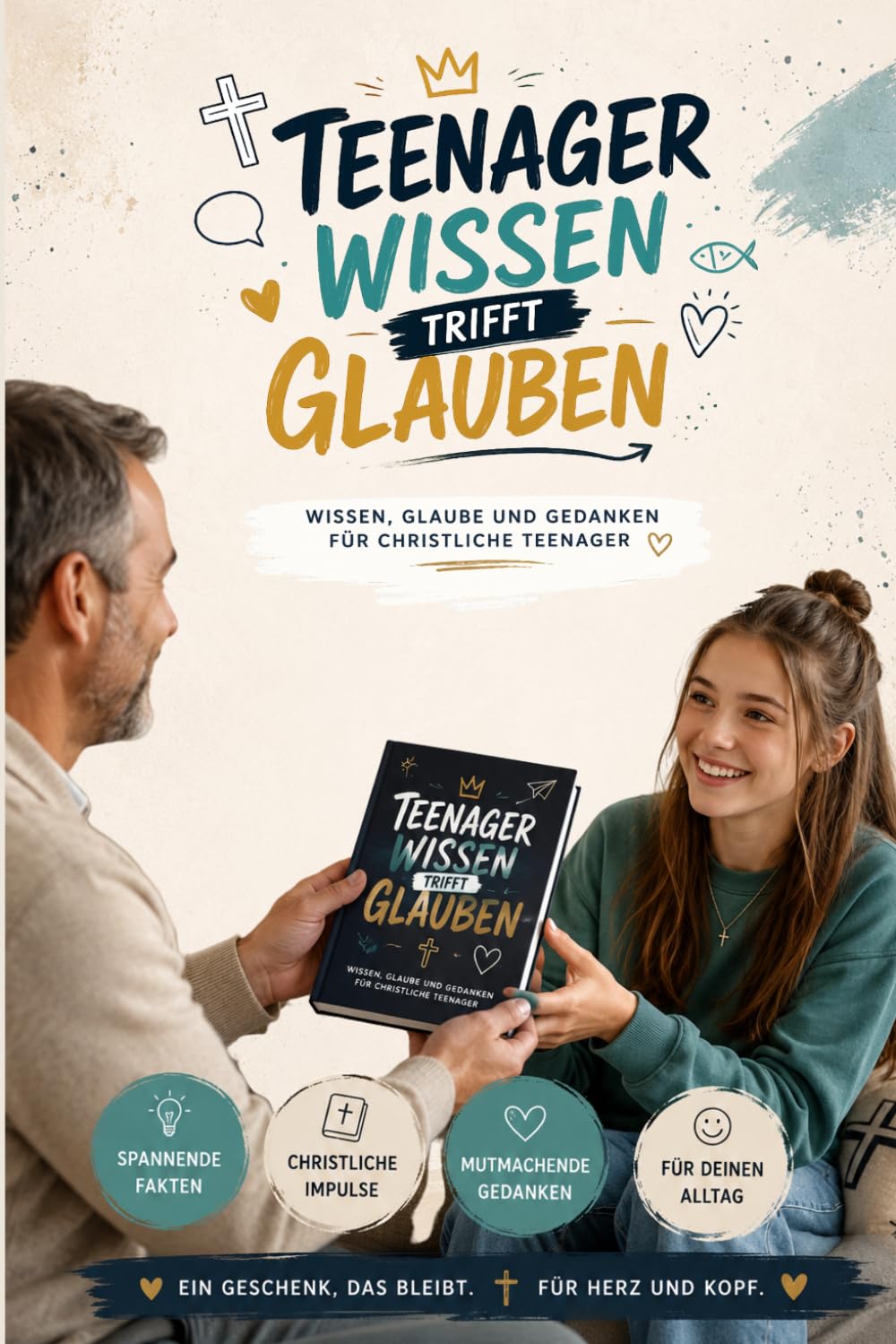 Teenager Wissen trifft Glauben - Wissen, Glaube und Gedanken für christliche Teenager: Modernes christliches Jugendbuch über Glauben, Jesus, Gott, ... Leben von Teenagern - Geschenk, Geburtstag