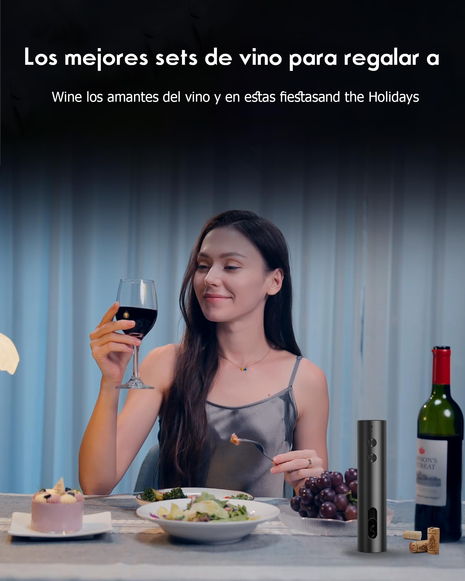 ZOYIDOUX Sacacorchos Eléctrico Recargable – Abrebotellas Eléctrico USB-C, Mini Portátil, Acabado Negro Mate — view 6