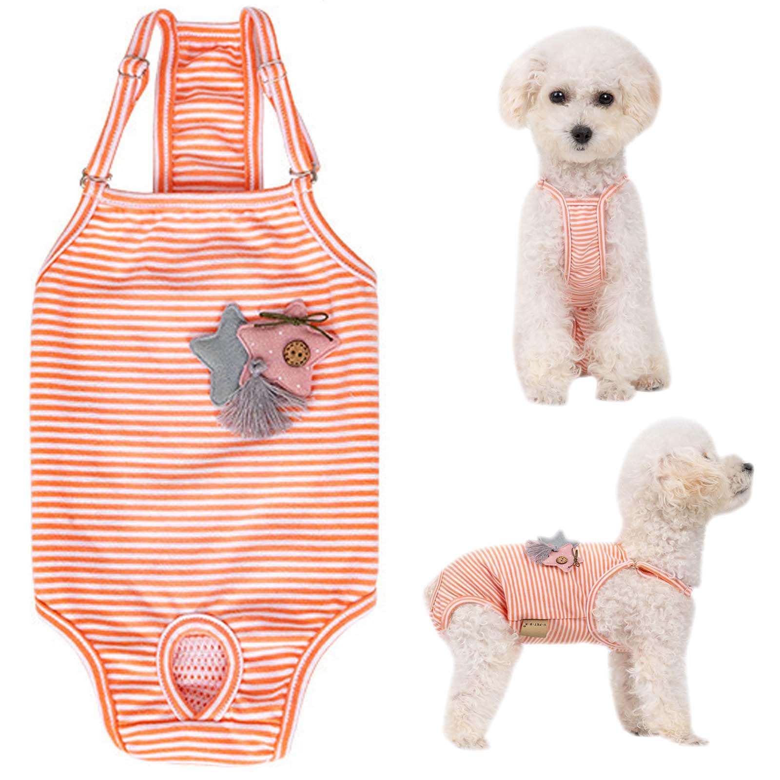 Dog Period Pants Reusable, Washable Sanitary Nappies for Female Dogs with Adjustable Suspender, Anti-Mating Safety Shorts