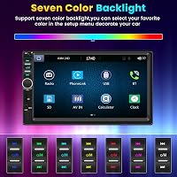 Univerzális 7" Érintőképernyős Autórádió 2 DIN Bluetooth CarPlay Android Tükrözés FM USB Tolatókamerával Kormányvezérléssel 7