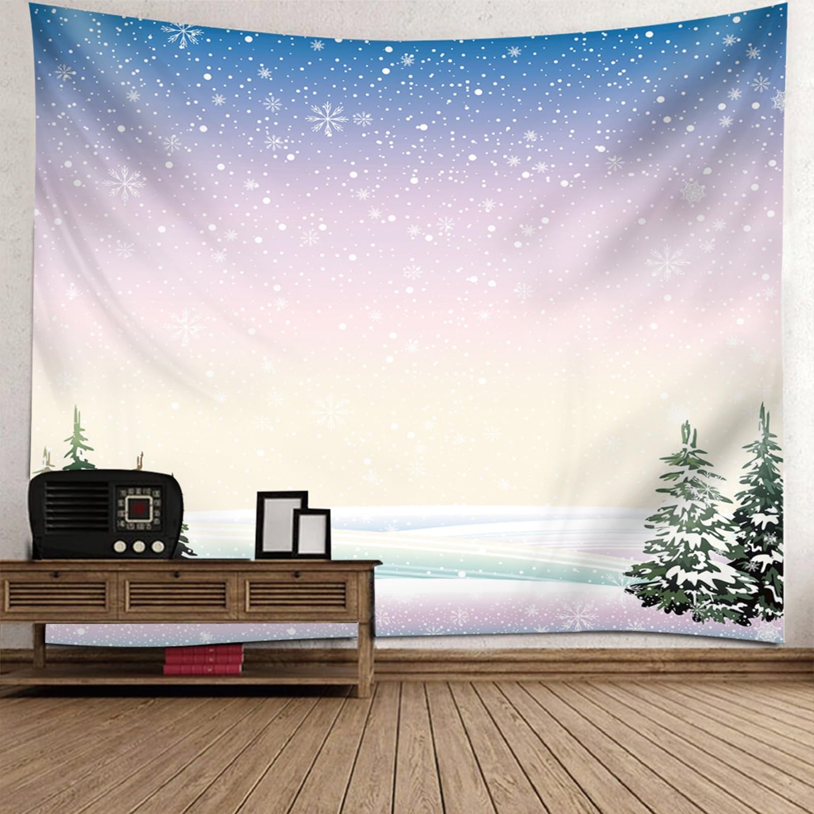 Tela de copos de nieve de 150x150 cm para decorar el dormitorio infantil 6