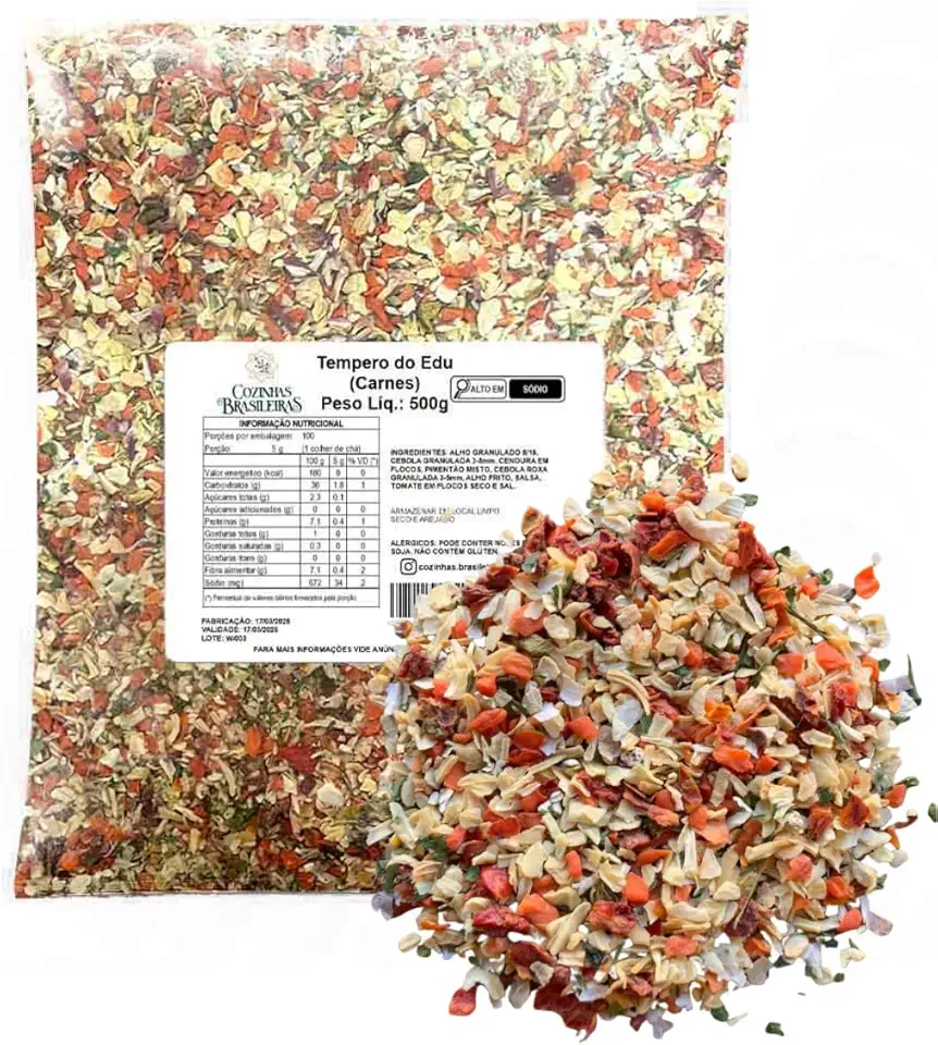 Tempero Edu Guedes para carnes (500g)
