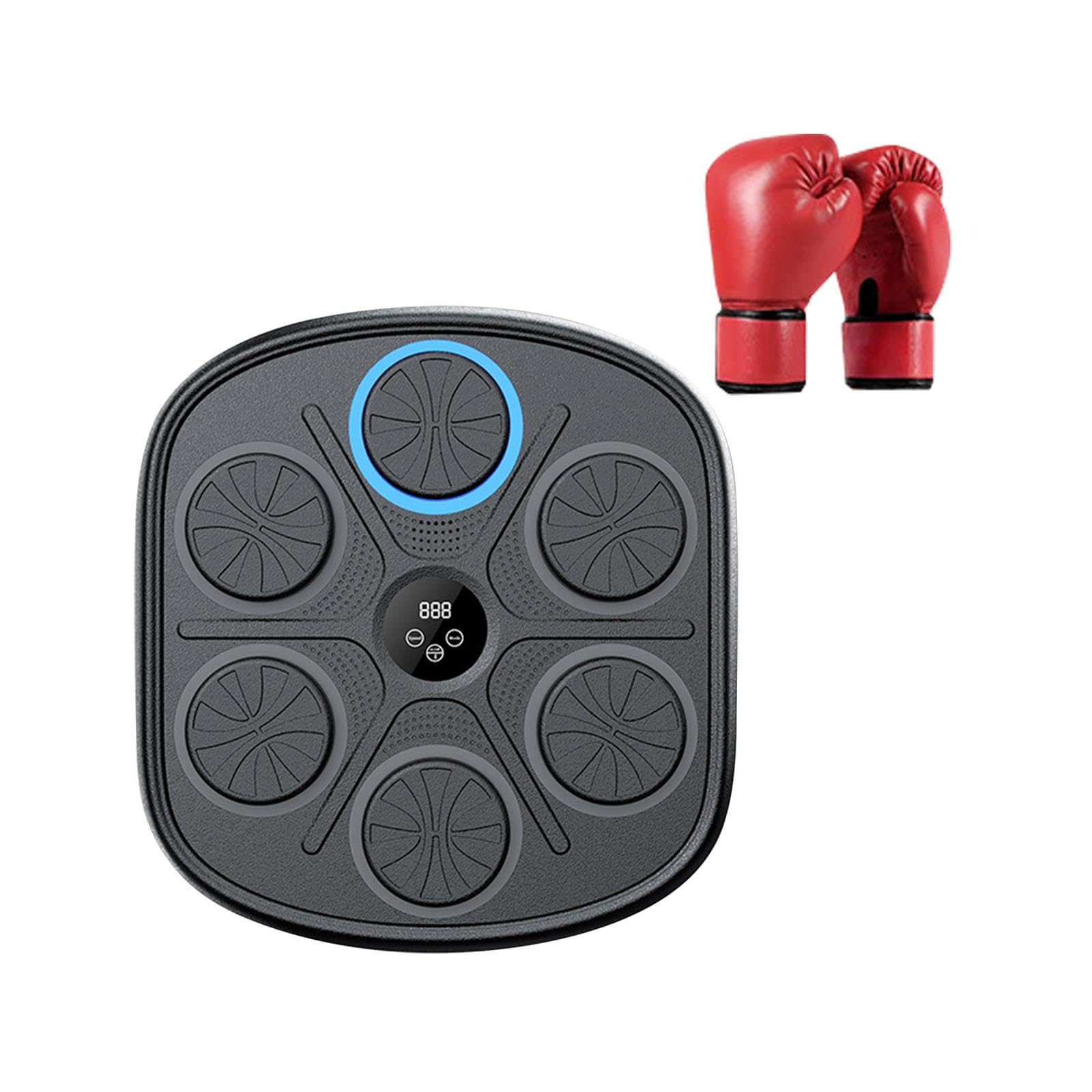 BNF®Music Boxing Training Machine for Adults – Electronic Wall Target with Red Boxing Gloves, Black – Home Fitness Punching Bag Alternative-image-14