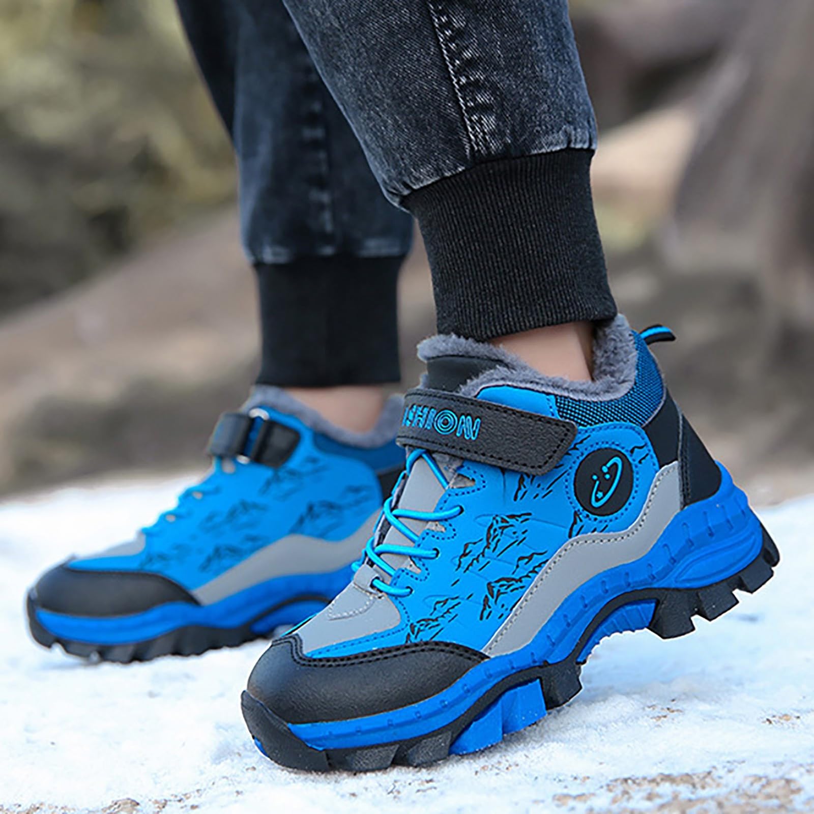 Ragazzi Scarpe per Bambini Stivali da Equitazione per Ragazzi e Ragazze Autunnali Invernali Scarpe Invernali Allaperto Antiscivolo Boots Leggero Antiscivolo Chaussures Enfant pour École et Loisirs