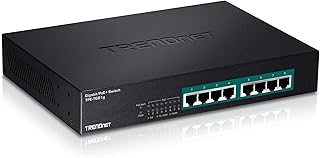TRENDnet 8-Port Gigabit GREENnet PoE+ Switch, TPE-TG81g, 8 x Gigabit PoE+ Ports, Rack Mountable, Up to 30 W Per Port with 110 W Total Power Budget, Ethernet Network Switch, Metal, Lifetime Protection