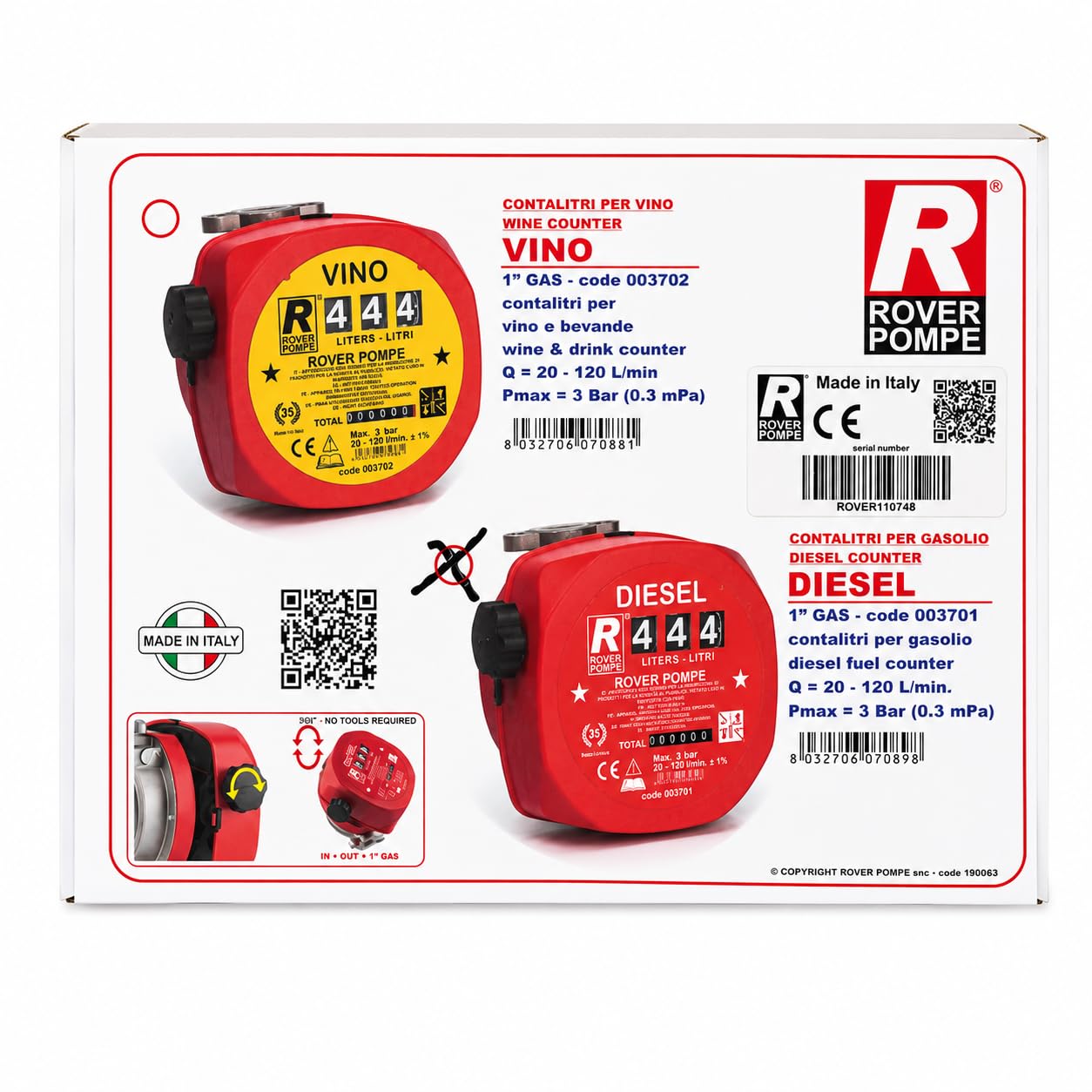 CONTALITRI PER VINO ROVER DA 1"
