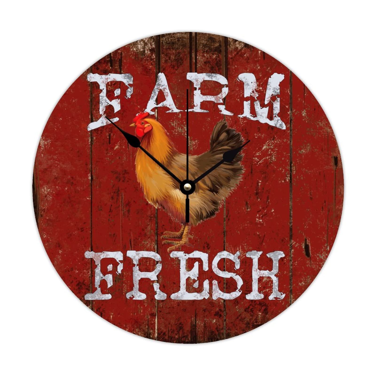 Horloge murale coq rustique pour décorer votre cuisine de campagne chic