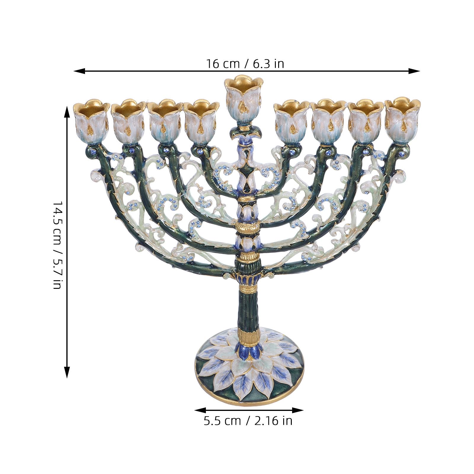PRETYZOOM Candelabro Decorativo a Nove Bracci in Lega di Zinco