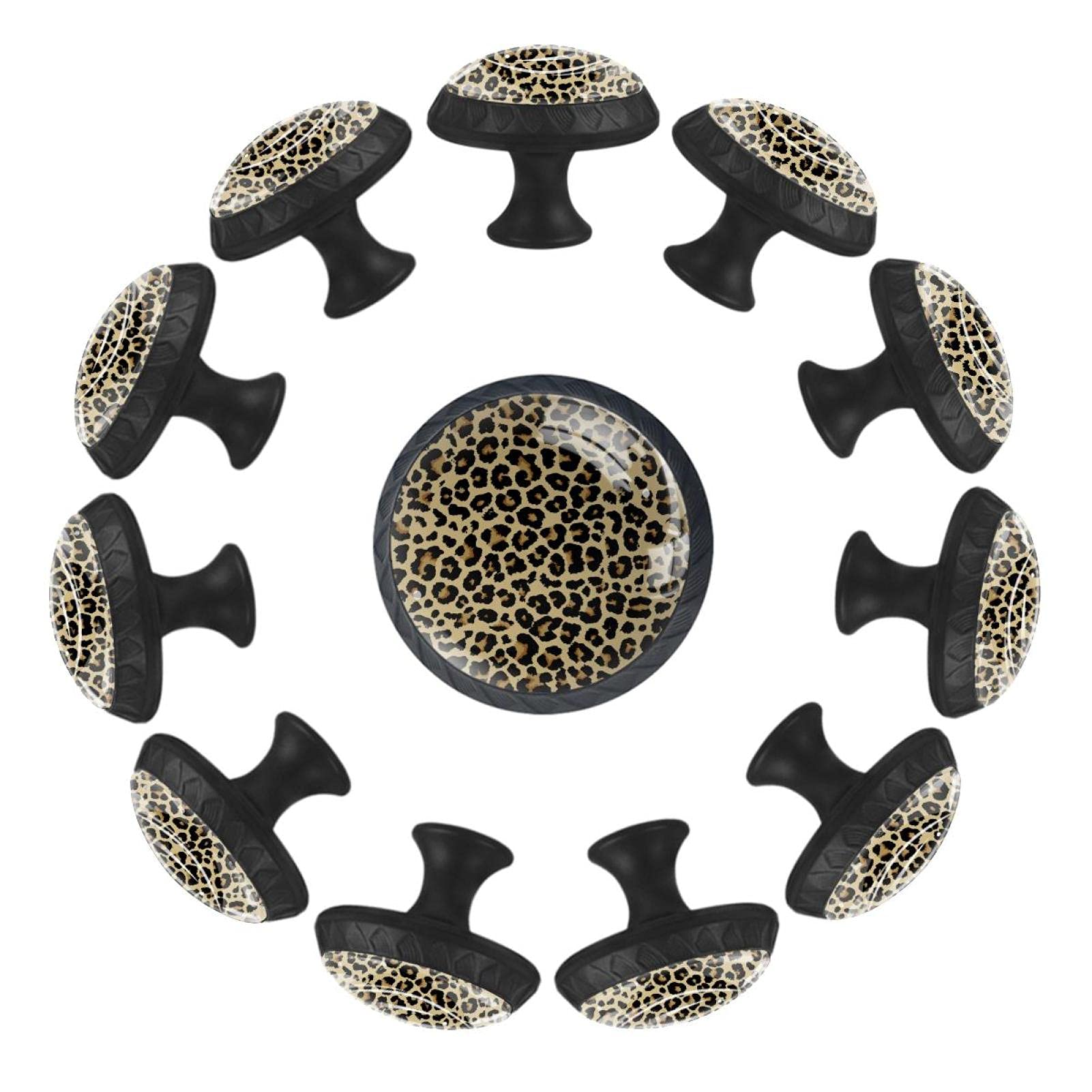 Boutons de tiroir léopard 35 mm au fini soigné pour meubles de chambre