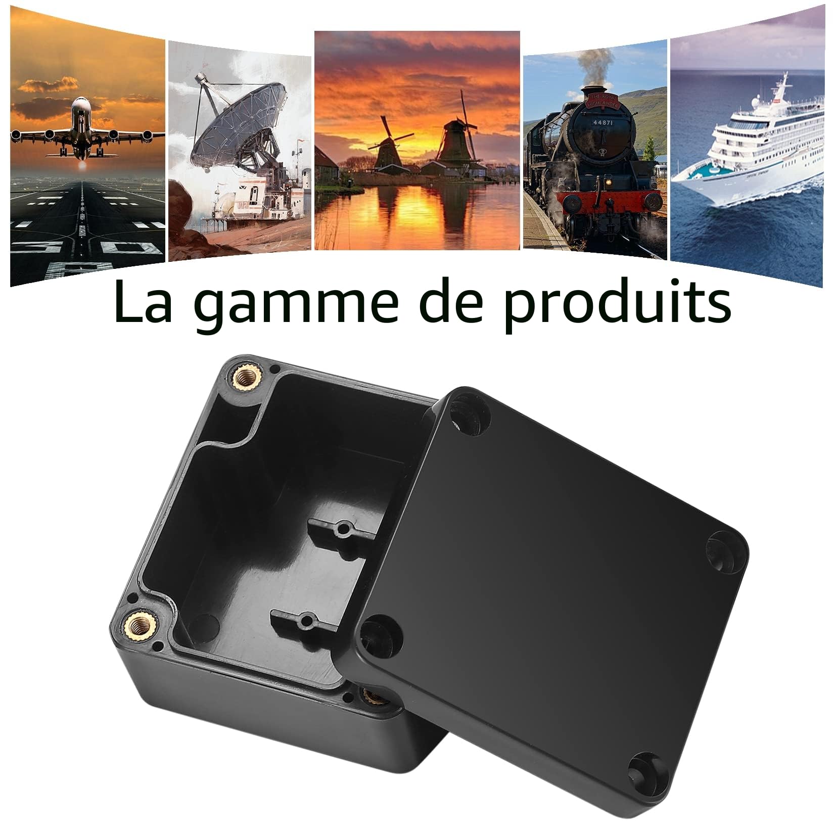 Fulushouxi 4 Pièces Boite de Derivation, Boîte de Jonction Electronique Extérieur Etanche IP65, Boîte de Connexion de Câblage Connecteurs Acrylonitrile butadiène styrène pour Électrique - 63x58x35mm