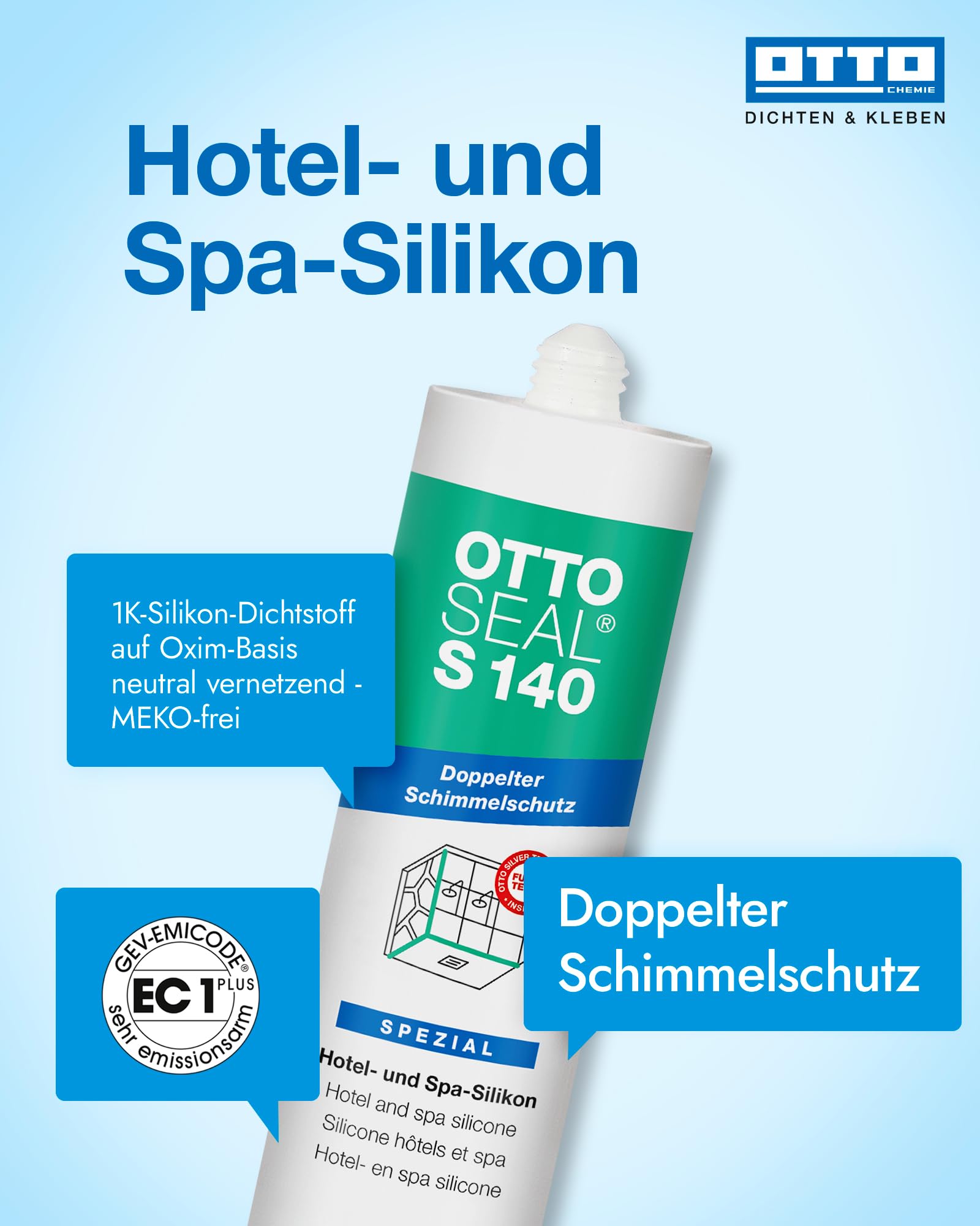 Otto Chemie OTTOSEAL S 100 Sanitär-Silikon Fugengrau S10003C71