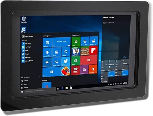 TABcare Funda antirrobo de acrílico VESA para tableta Microsoft Surface Pro 3 4 5 6 7 con montaje en pared gratuito (superficie Pro 34567, negro)