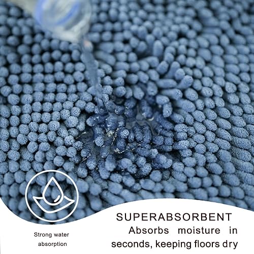 Miniatura 6 de BOANKODU Juego de 2 alfombras de baño que absorben el agua, alfombra de baño suave, alfombra de baño de felpilla, alfombras de baño antideslizantes,