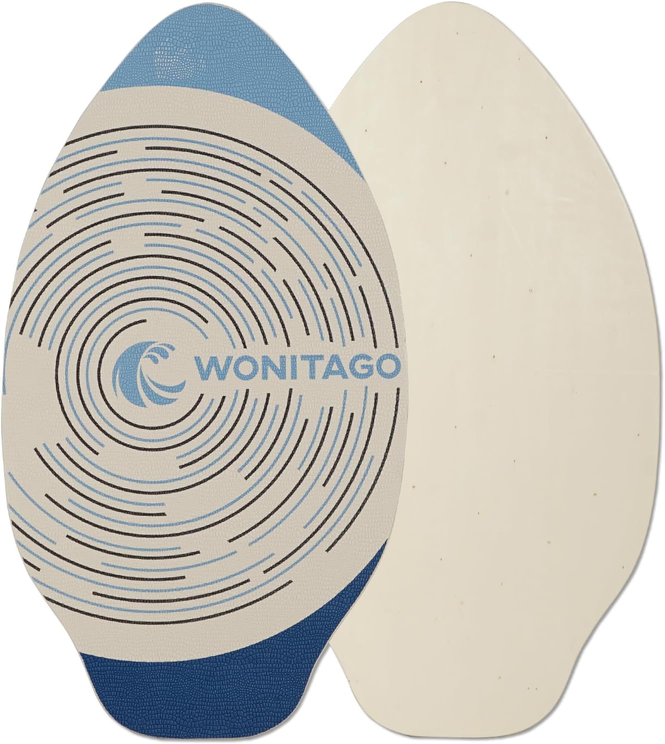 Skimboard with EVA Grip Pad and High Gloss Clear Coat, Wooden Skim Boards for Kids Young and Adults
