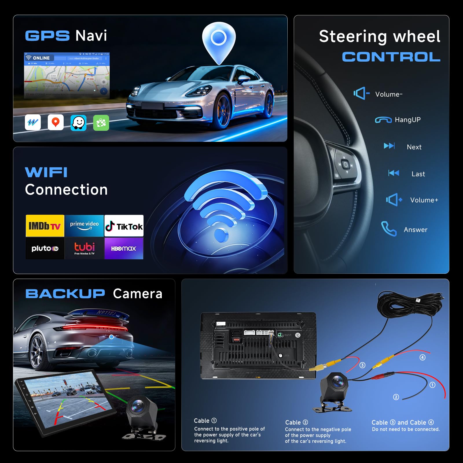Hodozzy 2G+64GB Android Autoradio für Opel Vivaro B 2014-2018/ Renault Traffic 3 2014-2021 Wireless Carplay Android Auto, Radio 9 Zoll Touchscreen mit Navi WiFi Bluetooth FM RDS mit Rückfahrkamera