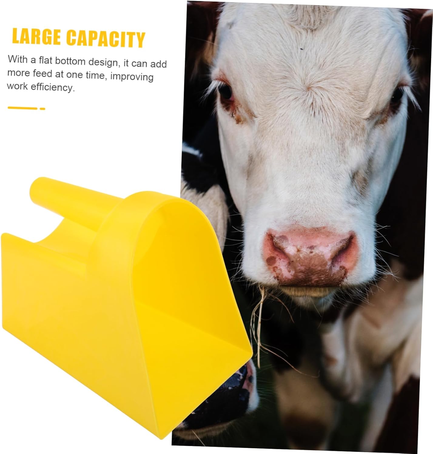 BESTonZON 3pcs Livestock Feed Shovel Heavy Duty Thicken Feed Scoop for Poultry Design Ergonomic Handle for Comfortable Use for Farms and Gardens
