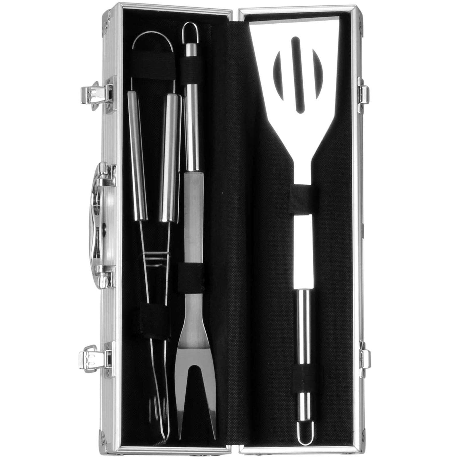 Grillkoffer BBQ Koffer Grillbesteck 5-teilig mit Ihrer individuellen Gravur