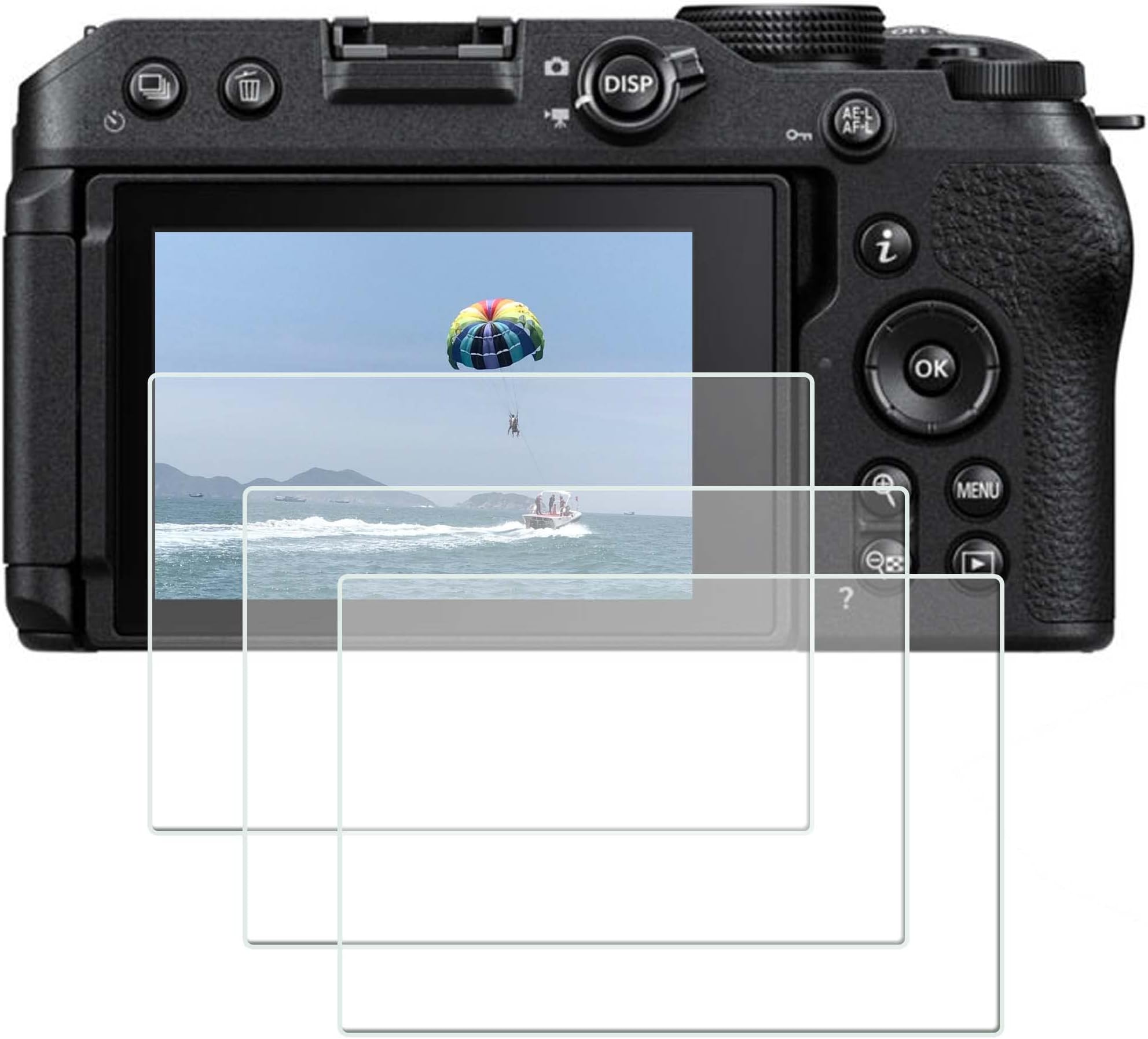 Screen Protector For Nikon Z30 3 Packs Tempered Glass Protector Fit for Nikon Z30, Anti-scrach Anti-Bubble Anti-Fingerprint Anti-Dust