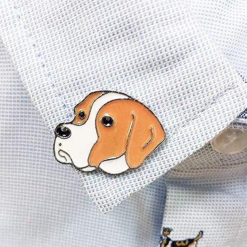 Miniatura 8 de 2 piezas de broche de metal para perro, insignias de identificación para niños y adultos, ropa, mochilas, regalos de decoración (10 bordes Collie)