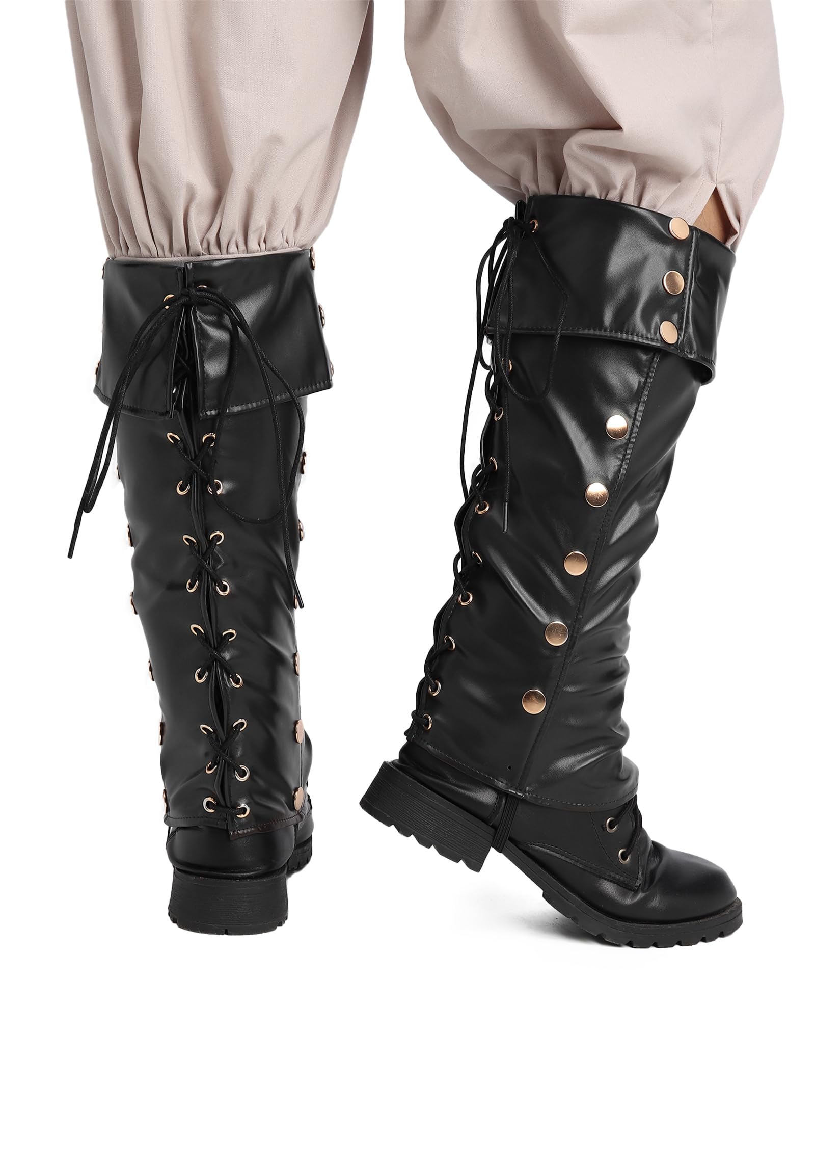 Faux Leather Leather Boot Spats Boot Covers Pirate Faux Leather