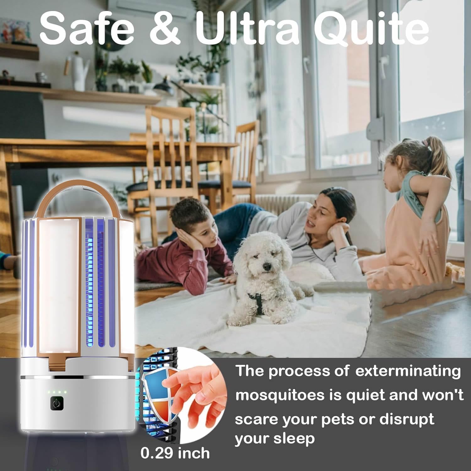 Exterminador de insectos recargable para interiores y exteriores, inalámbrico, eléctrico, con luces, matamoscas portátil para el hogar, patio, camping, jardín, trampa para insectos