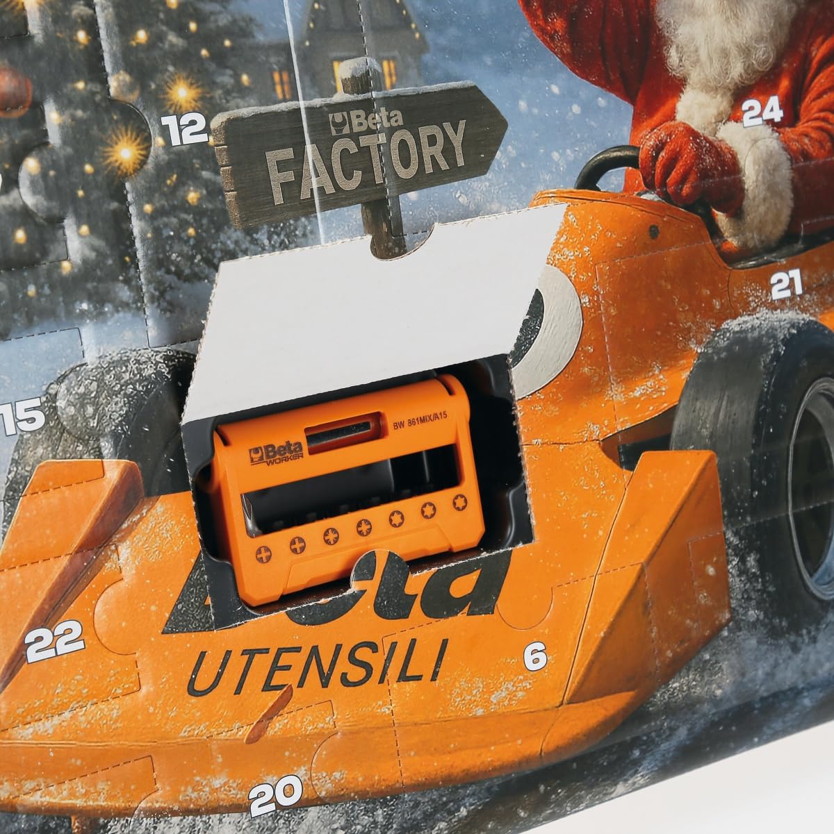 Beta 9920 CA/25-5 Adventskalender 2025 mit 24-teiligen Werkzeugsatz, Weihnachtsgeschenkidee 2025