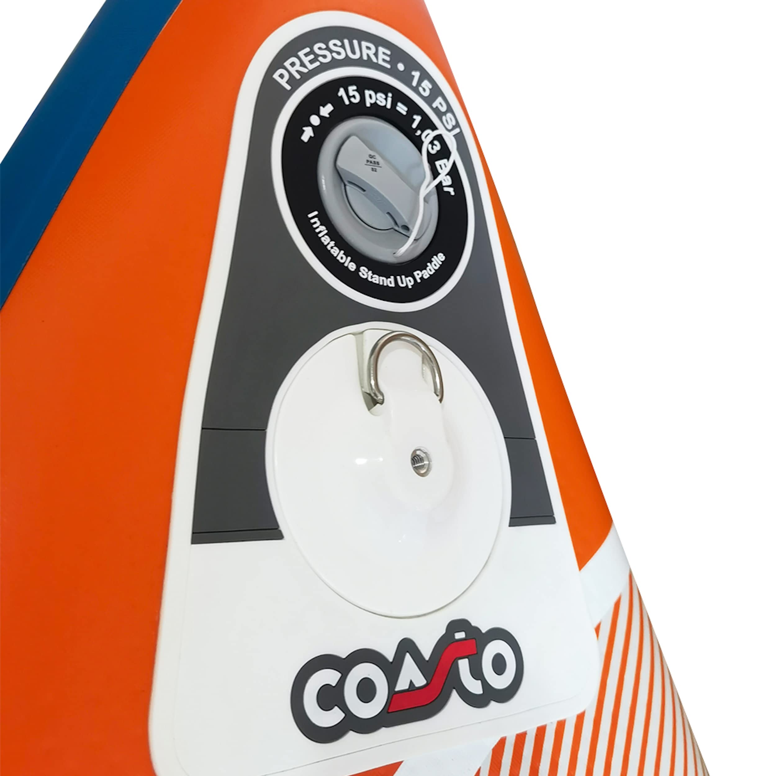 Coasto Nautilus Tabla Sup, Adultos Unisex, Teal/Naranja, 11'8"