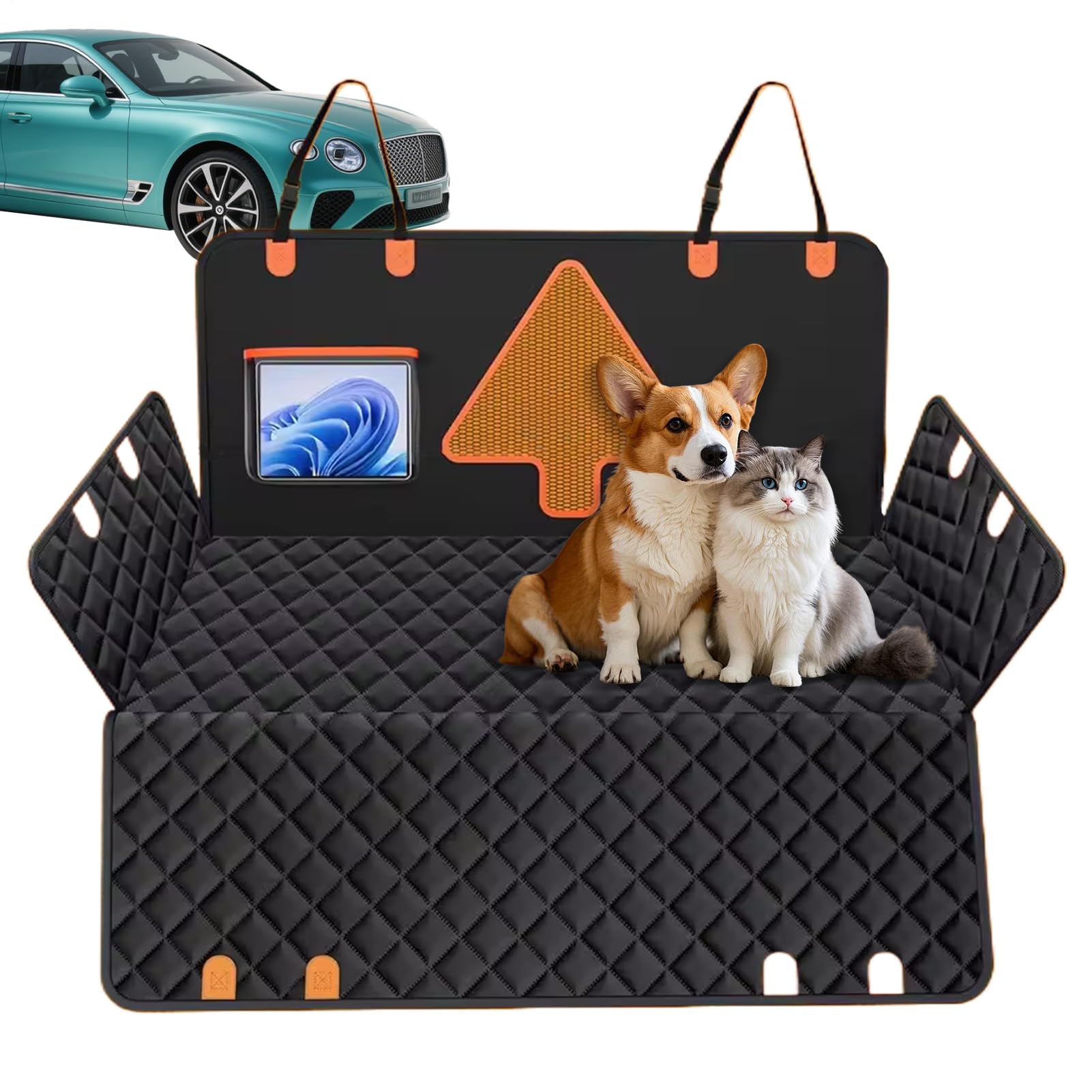 Generico Coprisedile Posteriore per Cani - Amaca Auto Impermeabile per Cani - Ammaccapupù Impermeabile per Veicoli, Protettore Posteriore per Sedili