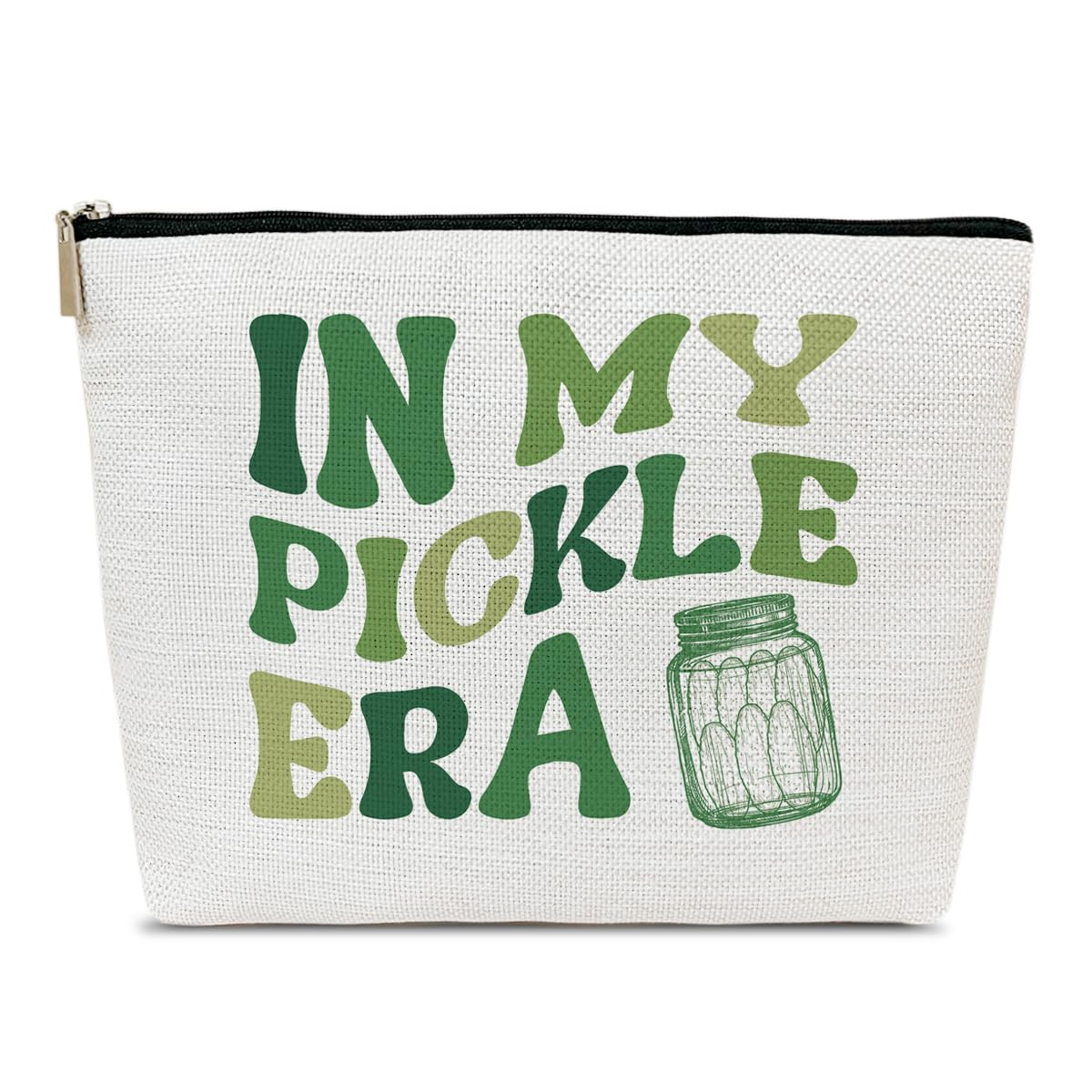 Ythuil Pickles Gifts Makeup Bag, Women Cosmetic Bag for Purse, Pickles Lover Gifts for Besties Daughter Best Friends Her, In My Pickle Era