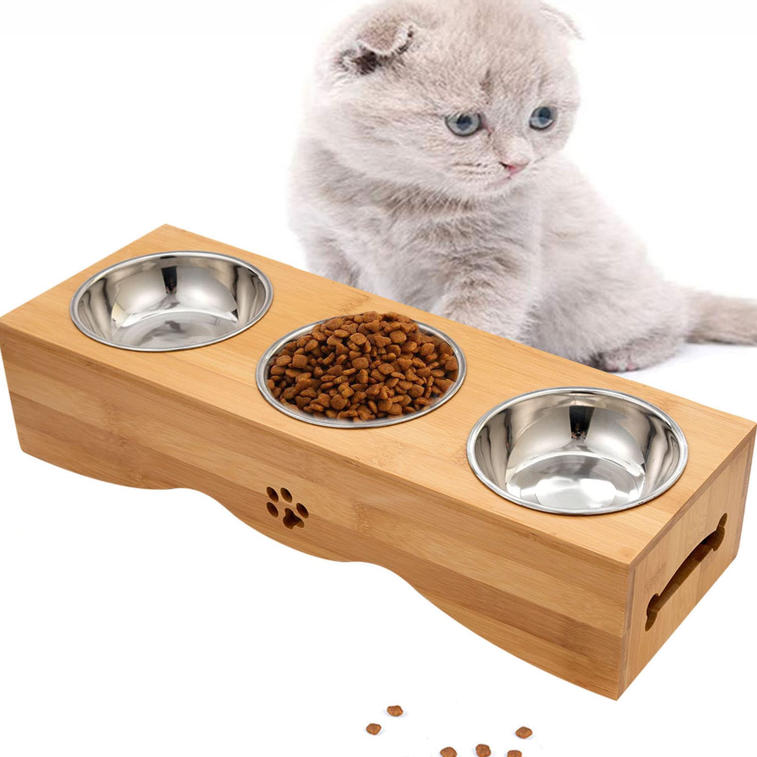 handrong Elevated Cat Bowls