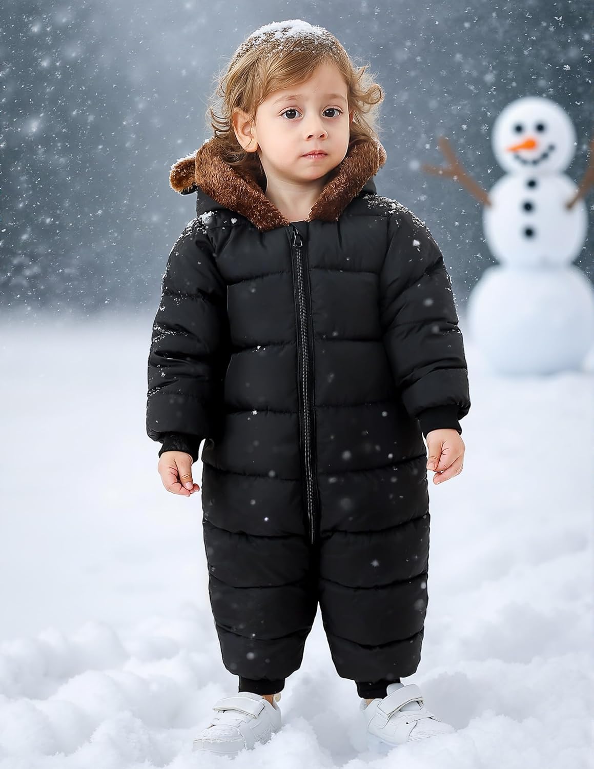 BFUSTYLE Baby Boy Snowsuit Long Sleeve Infant Coat 0-24 Months Winter Suit Newborn Puffer Jacket With Hooded - Image 2