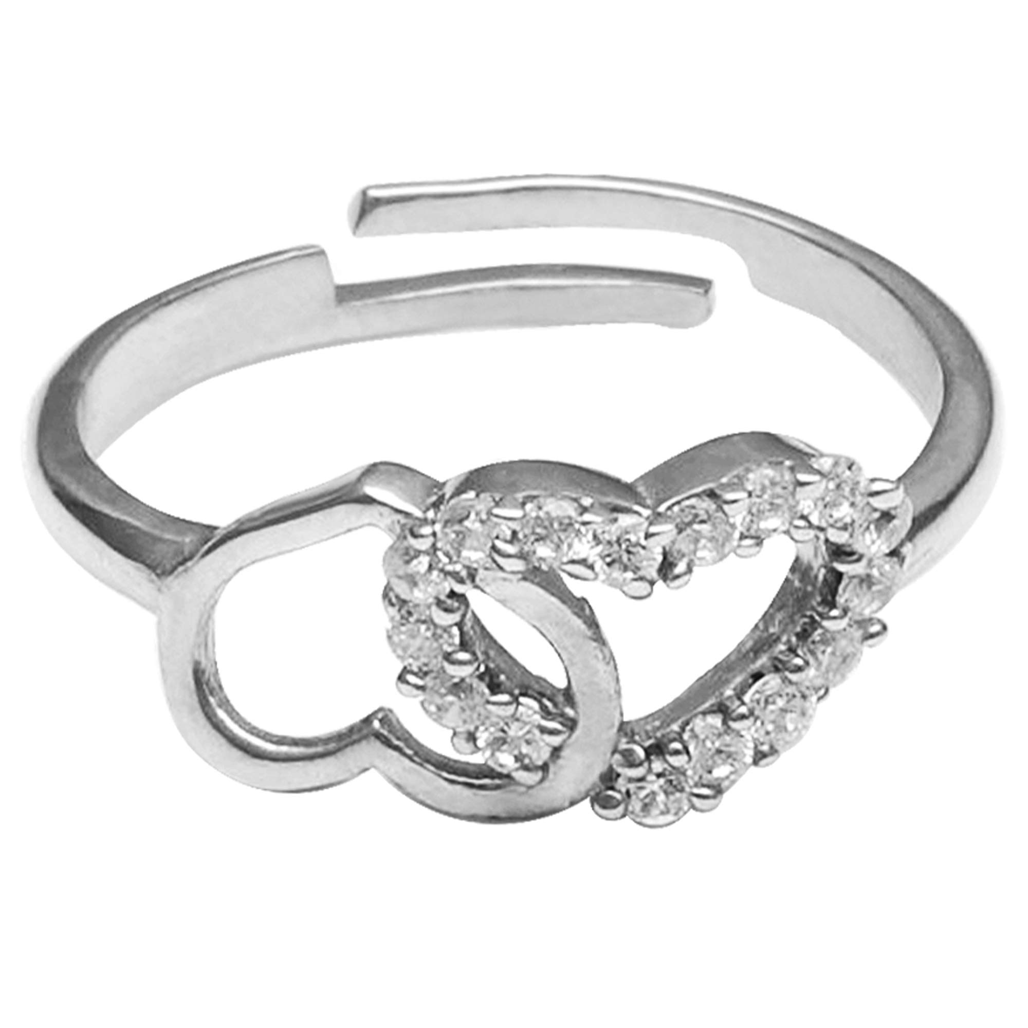 GIVA 925 Silver Linked Heart Ring, Adjustable | Gifts for Girlfriend, Gifts for Women and Girls | With Certificate of Authenticity and 925 Stamp | 6 Month Warranty* (B08XK17HKW) Amazon Price History, Amazon Price Tracker