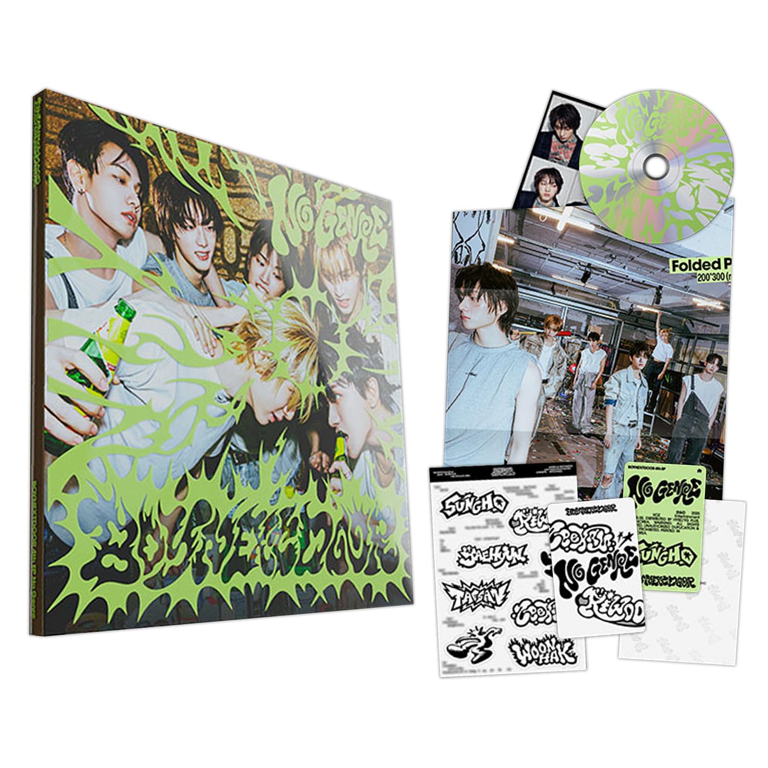 BOYNEXTDOOR - 4th EP [No Genre] (No Limit Ver.) Photo Book + Folded Poster + Portrait Sticker R + Photo Print + Photocard + 3 Extra Photocards