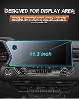 Vista 4 de CDEFG Protector de pantalla para GMC Canyon 2024 2025 2026, vidrio templado mate antirreflejo de 11.3 pulgadas, accesorios para pantalla táctil
