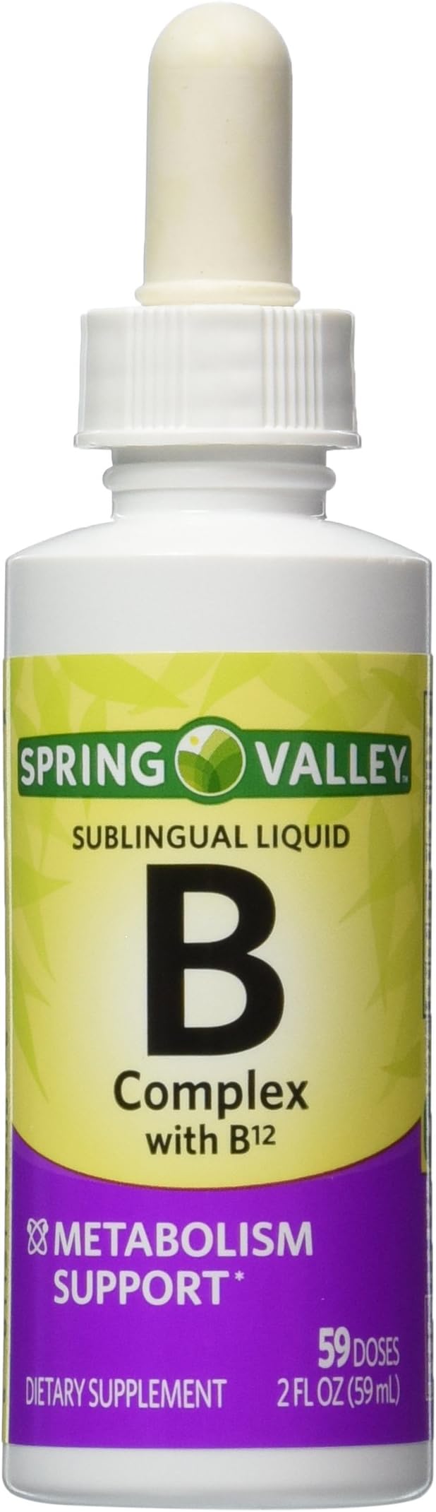 Spring Valley - Vitamin B-Complex Sublingual Liquid, 2 Ounce With a burst of B-12