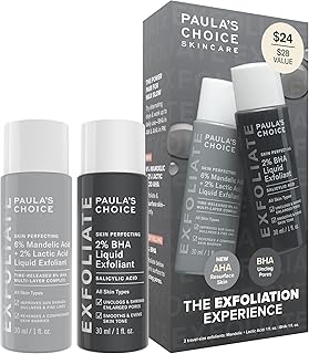 Sponsored Ad - Paula's Choice Exfoliation Kit, 2% BHA Liquid & 6% Mandelic Lactic Acid AHA Exfoliants, for Clogged & Enlar...