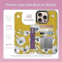 Vista 370 de LETO para iPhone 15 Pro Funda tipo cartera - Tapa tipo folio con patada - Diseños de moda - Tarjetero - Funda protectora para mujeres y niñas - 6.1