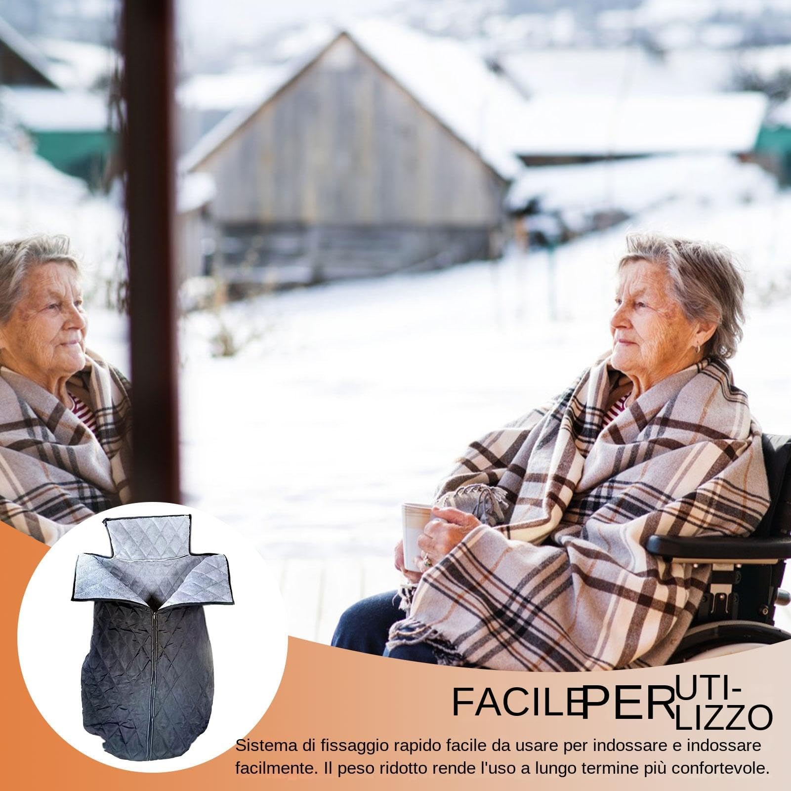 Manta para silla de ruedas, funda térmica para silla de ruedas, funda impermeable para silla de ruedas para invierno, funda ligera para silla de ruedas con diseño cálido e impermeable para uso en ex