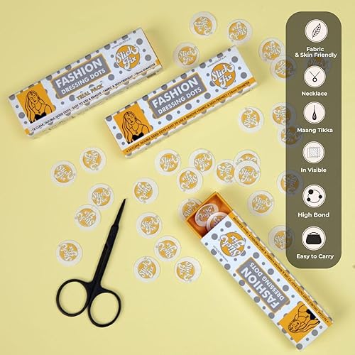 Miniatura 6 de Cinta adhesiva de punto (paquete de 36) cinta redonda de doble cara para ropa, cinta adhesiva agradable a la piel, cinta de tela, cinta de vestir,