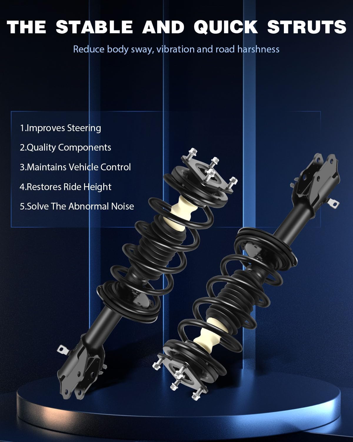 ECCPP Struts Complete Struts Spring for 2007-2012 for Mazda CX-7 Struts Shocks for 172494 172493 Front Struts