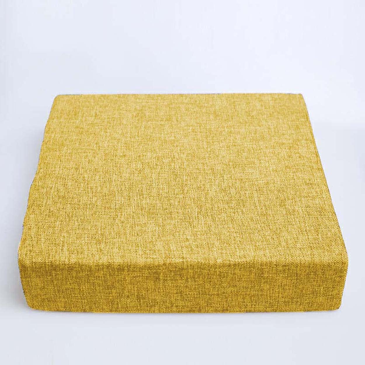 Waigg Kii Chair Cushions Seat Pads,Dining Garden Chair Seat Cushion 45x45cm 50x50cm,Thick Seat Pads for Indoors Outdoors Patio Office (50 * 50 * 5CM,Yellow)