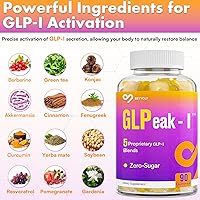 Vista 7 de GLP-I Gomitas probióticas GLP-I para mujeres y hombres, suplemento GLP-I 17 en 1 con probiótico Akkermania, gomitas de berberina GLP-I, gomitas