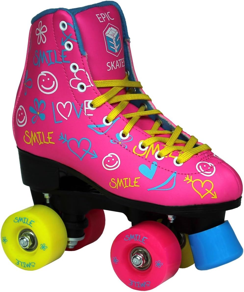 Epic SkatesEpic Blush Indoor/Outdoor Fashion High-Top Quad Roller Skates