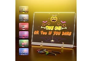 Acrylic Dry Erase Board with Neon Glow