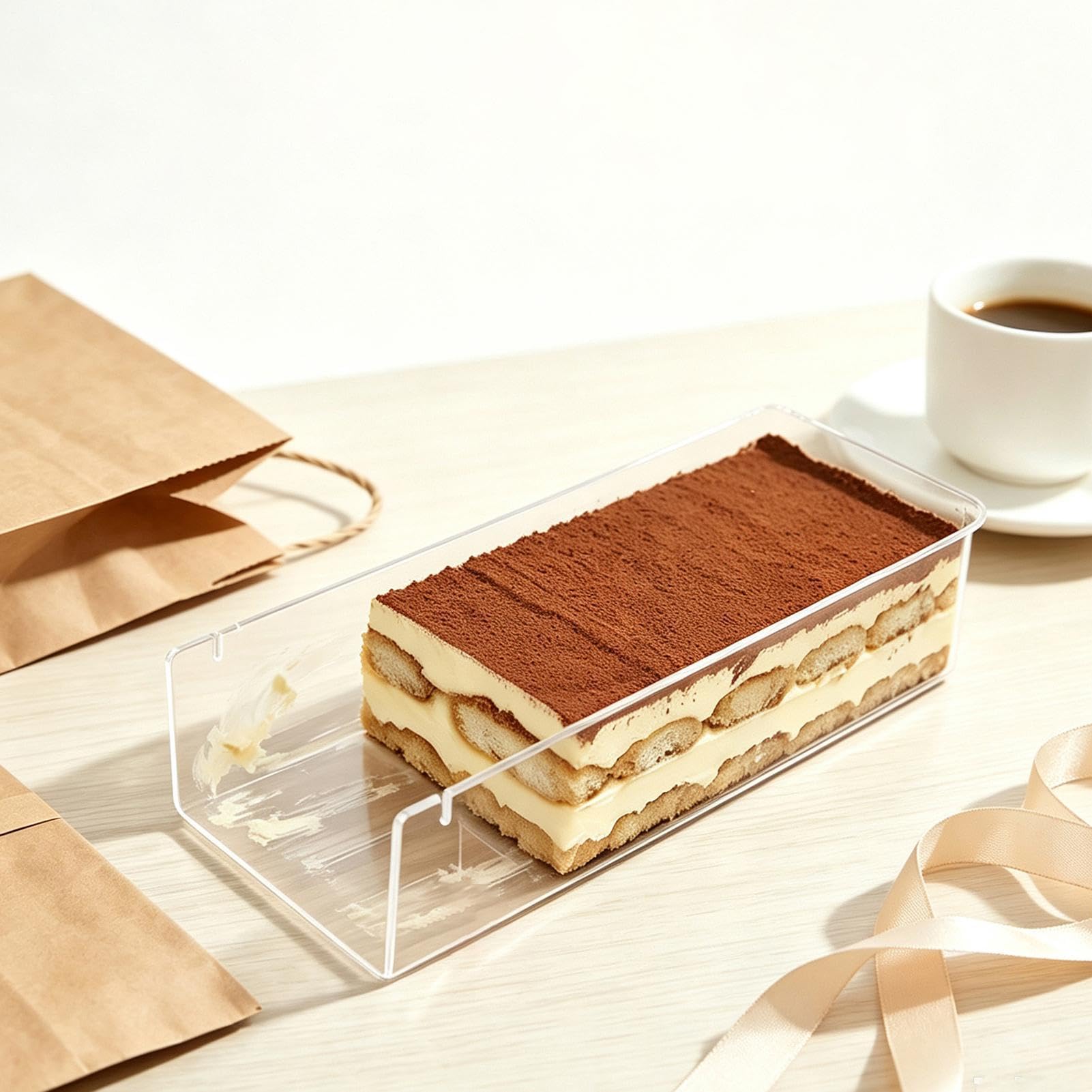 Scatola di servizio della mousse della scatola della torta di rettangolo