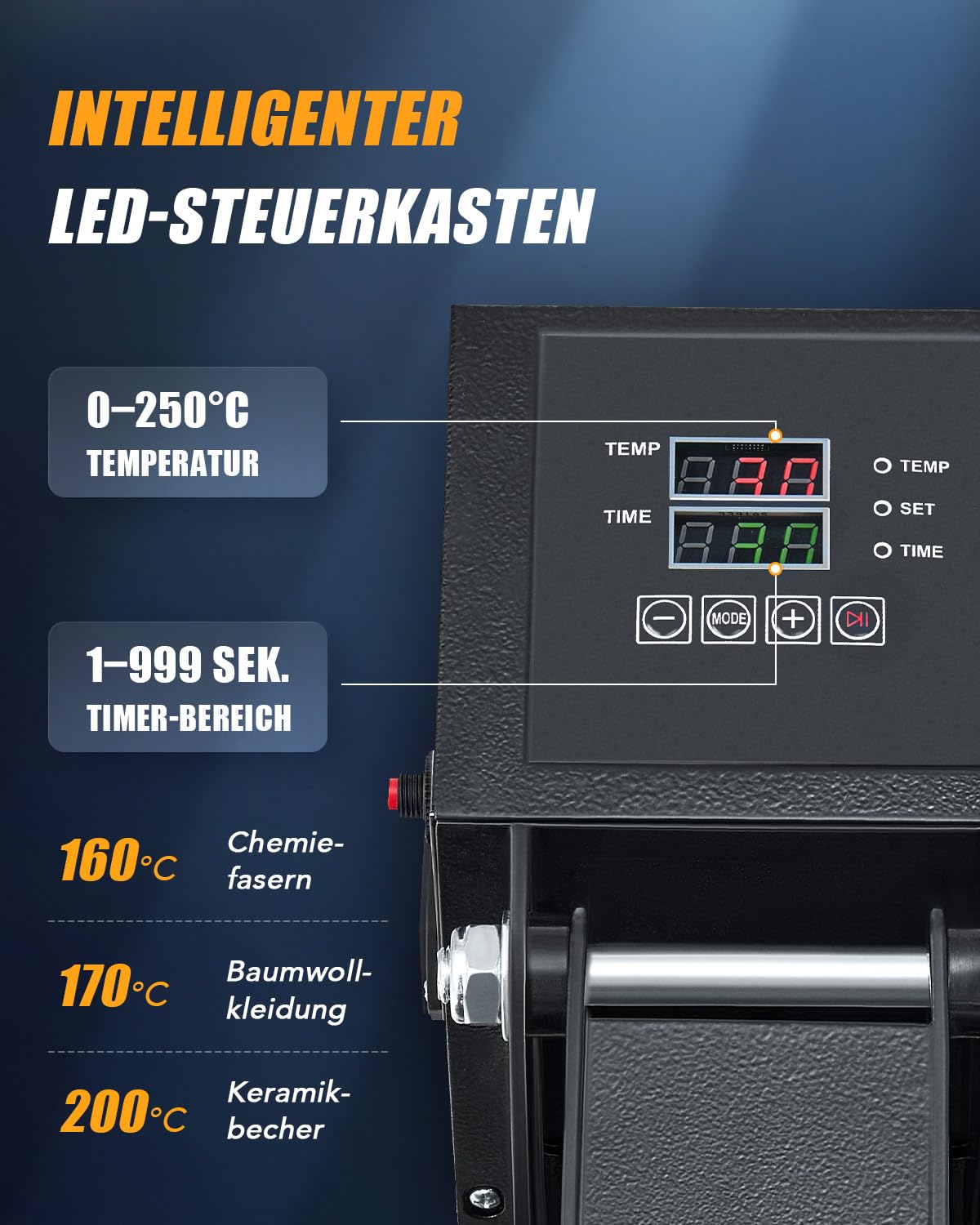 CREWORKS 1400W Transferpresse Hitzepresse 38x38cm Sublimationsmaschine