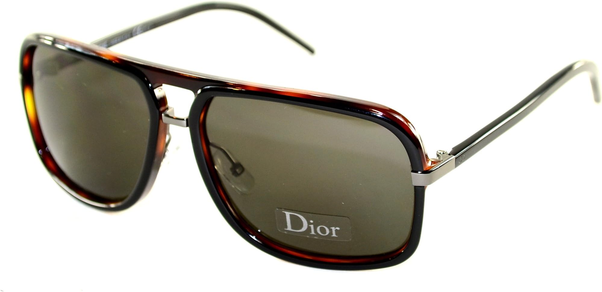 Dior Homme 136s 271 Black Havana Black Tie 136s Aviator Sunglasses